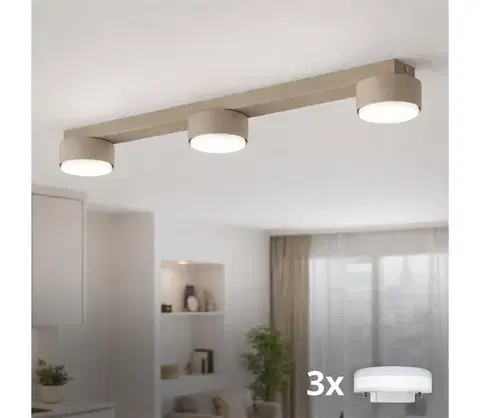 Svietidlá BRILAGI - LED RGB stmievateľné bodové svietidlo MONO 3xGX53/14W/230V Wi-Fi Tuya béžové BG4580+3xIM1490