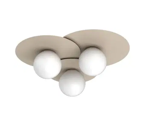 Svietidlá  Stropné svietidlo FLAT 3xE27/15W/230V 55x60 cm béžové 9582