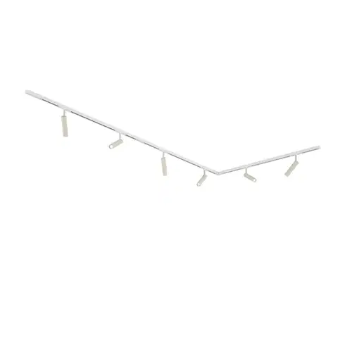 Koľajnicové svetelné systémy Moderný koľajnicový systém s 6 reflektormi béžovo-biely 1-fázový - Slimline Uzzy