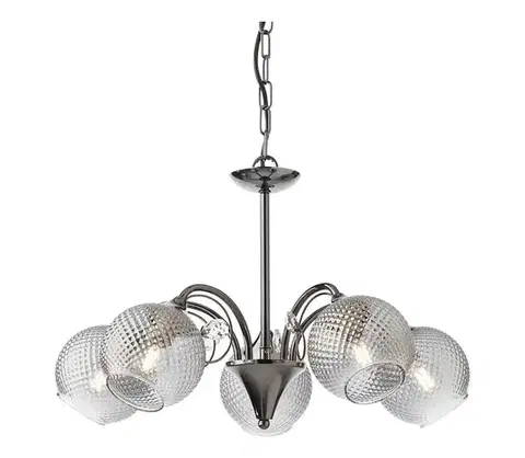 Svietidlá Redo 02-973 - Luster na reťazi ASPERA 5xE14/28W/230V čierna 02-973
