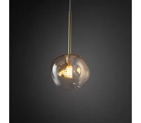 Svietidlá BRILAGI - Závesný luster VULCANO na lanku 1xG9/8W/230V pr. 15 cm zlatá/dýmová béžová 11637