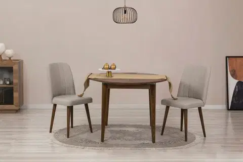 Jedálenské sety Jedálenský set s rozkladacím stolom a stoličkami (3 kusy) Vina 1005 3 - White, Cream