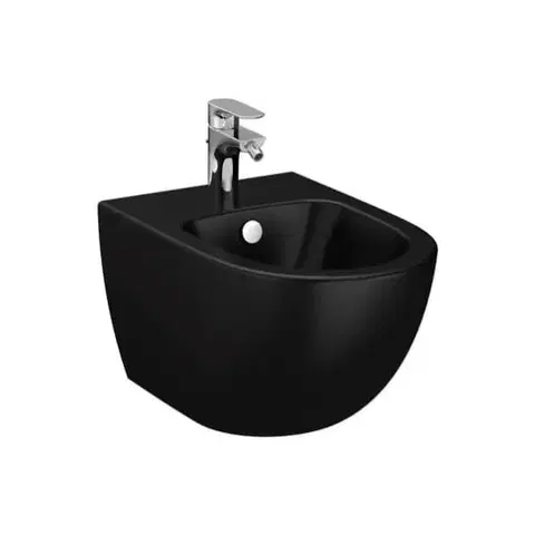 Záchody Bidet VitrA Shift závesný čierny, vnútorný prívod RN020BL RN020BL