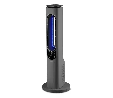 Ventilátory Sencor - Stĺpový bezlopatkový látor 1200/2000W/230V antracit + s diaľkovým ovládaním 41018683