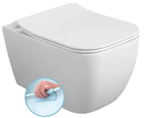 Záchody ISVEA - VEA závesná WC misa, Rimless, 34,5x52cm, biela 10VA02001