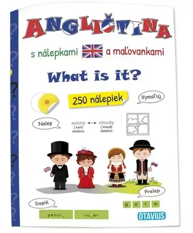 Nalepovačky, vystrihovačky, skladačky Angličtina s nálepkami a maľovankami