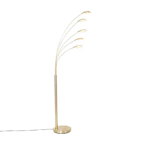 Stojace lampy Dizajnová stojaca lampa mosadz vrátane LED 5-žiarovková - Sixties Trento