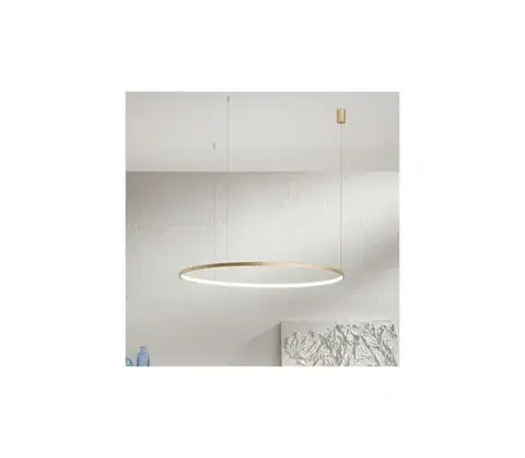 Svietidlá Ondaluce - LED stmievateľný luster na lane SOEL LED/28W/230V priemer 60 cm zlatý SO.SOEL/60-ORO
