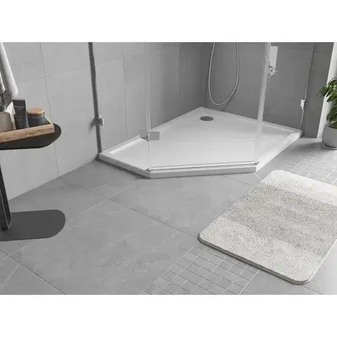 Vane MEXEN - Flow päťboká sprchová vanička slim pravá 90 x 80, biela lesk 46P108090R