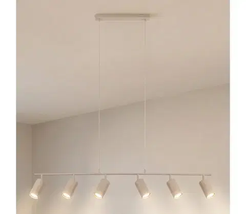 Svietidlá BRILAGI - Závesné svietidlo na lane SELE 6xGU10/30W/230V béžové WO-NPL-08-BEI-OEM