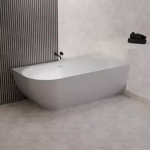 Rohové vane Vaňa Nelza 175x82 ľavý konglomerát biela matná