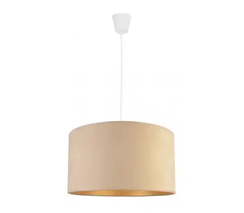 Svietidlá  - Luster na lanku ROLLER 1xE27/40W/230V pr. 40 cm béžová 8975