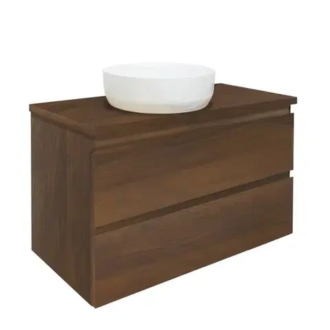 Kúpeľňový nábytok Kúpeľňová skrinka s krycou doskou SAT B-Way 99x50x45 cm orech mat BWAY2100NUTDESK BWAY2100NUTDESK