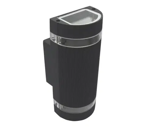 Svietidlá  Vonkajšie nástenné svietidlo KORTEK 2xGU10/30W/230V IP44 čierna SKU012802
