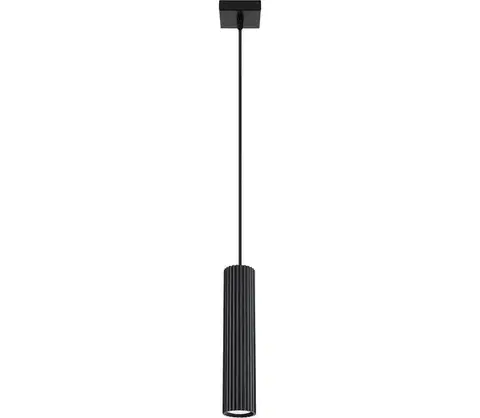 Svietidlá  SL.1573 - Luster na lanku KARBON 1xGU10/10W/230V čierna SL.1573
