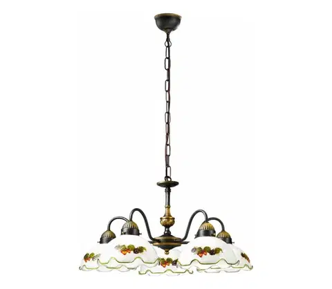 Svietidlá Kolarz 731.85.113 - Luster na reťazi NONNA 5xE27/75W/230V vínová/jahodová 731.85.113