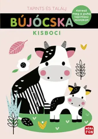 Leporelá, krabičky, puzzle knihy Bújócska - Kisboci - Keresd meg a puha tapintású mintákat!