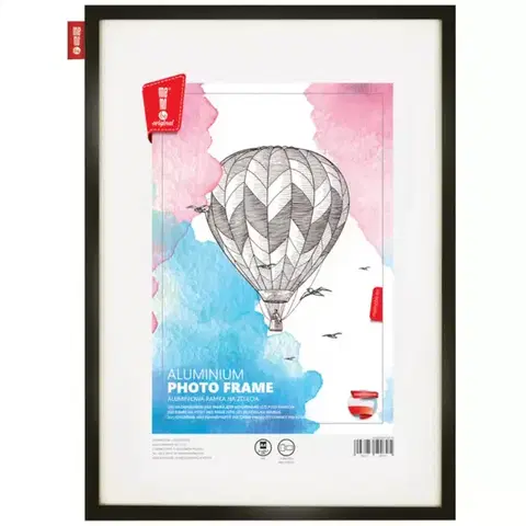 Dekorácie a bytové doplnky Fotorámik hliníkový čierna 32x22 cm