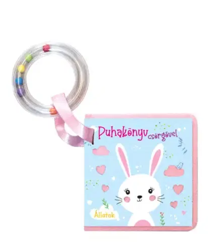 Leporelá, krabičky, puzzle knihy Puhakönyv csörgővel: Állatok