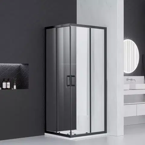 Sprchové kúty 90x90 Sprchový kút Point 90x90x190 black