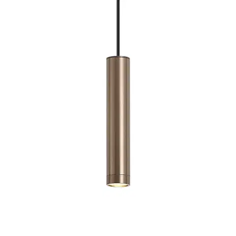 Závesné svietidlá Dizajnové závesné svietidlo tmavý bronz GU10 50mm IP44 - Tuba