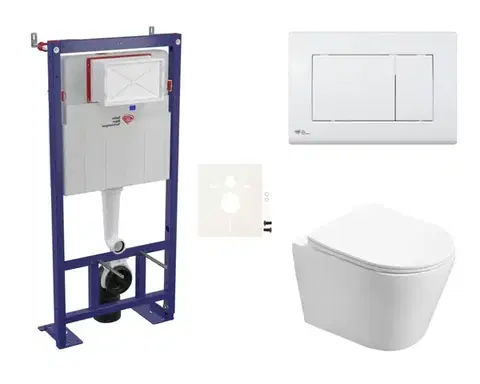 Záchody Cenově zvýhodněný závěsný WC set SAT do lehkých stěn / předstěnová montáž + WC SAT Infinitio SIKOSSIN20 SIKOSSIN20