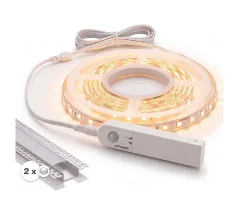 Záhradné lampy SmartLED SADA 1x LED pás so snímačom FLEX LED/3,6W/4xAA 2 m + 2x zapustený profil 1 m 2xSD0106+1xP227986