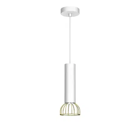 Svietidlá  Luster na lanku DANTE 1xGU10/25W/230V biela/zlatá MLP7254