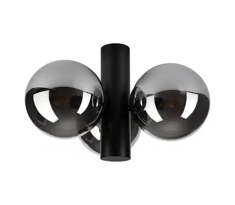 Svietidlá  Stropné svietidlo SFERIO 3xE14/5W/230V čierna/dymová čierna LM-3.298/CZARNY/SMOKY