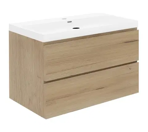 Kúpeľňový nábytok Kúpeľňová skrinka s umývadlom SAT B-Way 99x50x45 cm dub mat BWAY2100OAKU4 BWAY2100OAKU4