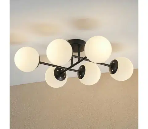 Svietidlá BRILAGI - Prisadený luster MALONY 6xE14/20W/230V čierny 8590828080411