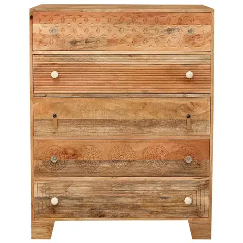 Komody Komoda Manu 90x120x45 indický masív mango