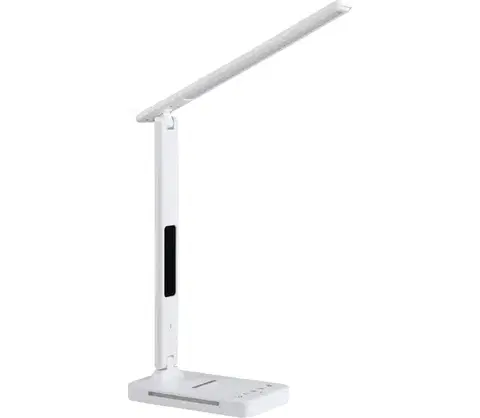 Lampy  LED Stm. lampa s bezdr. nab. QI, displejom a USB portom LED/7W/230V 3000-6000K KLLNE7BI