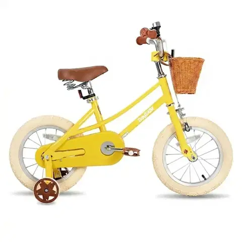 Bicykle Detský bicykel Joystar Retro 14" s košíkom • 92-120 cm žltá