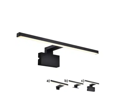 Kúpeľňové zrkadlá Nordlux - LED Kúpeľňové osvetlenie zrkadla MARLEE LED/8,9W/230V IP44 čierna 2110701003