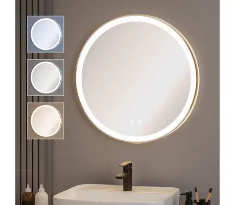 Kúpeľňové zrkadlá BRILAGI-LED stmievateľné vyhrievané zrkadlo s podsvietením, hliníkový profil ALU PRO LED/18W/230V, priemer 60 cm, IP44, lesklý chróm FG-GM1110-18W-CHR