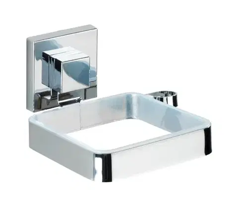 Svietidlá WENKO 22682100 -Držiak na fén VACUUM-LOC QUADRO ED 13,5x14 cm strieborný/chróm 22682100