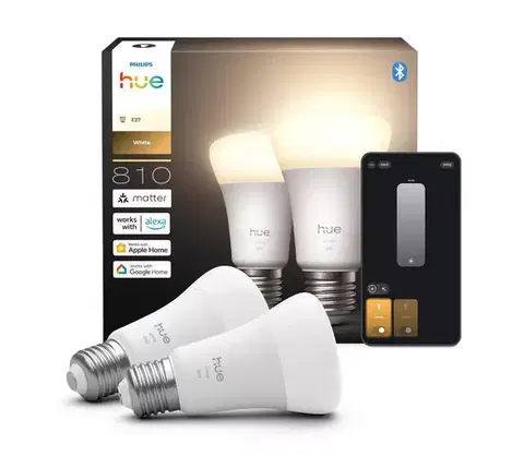Žiarovky Súprava 2 ks stmievateľných LED žiaroviek Philips Hue WHITE E27/7W/230V 2700K 872110307256600