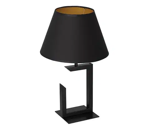 Lampy  Stolná lampa 1xE27/60W/230V 45 cm čierna/zlatá 3396