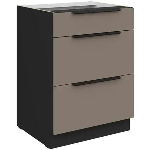 Kuchynské skrinky stojace Kuchynská skrinka Aria-Ta/Bl Anti Fingerprint 60d 3s Bb