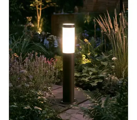 Záhradné lampy BRILAGI - LED vonkajšia lampa ELIA 1xE27/7W/230V 4000K IP44 50 cm antracit BG5754+BG0216