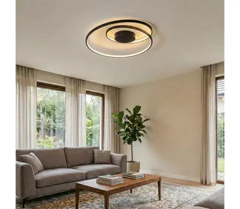 Svietidlá Ideal Lux - LED Stm. stropné svietidlo OZ LED/48W/230V pr. 60 cm CRI 90 čierna 304526