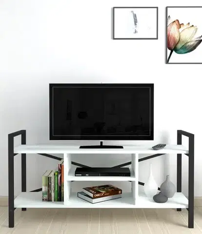 TV stolíky TRIER televízny stolík, biela