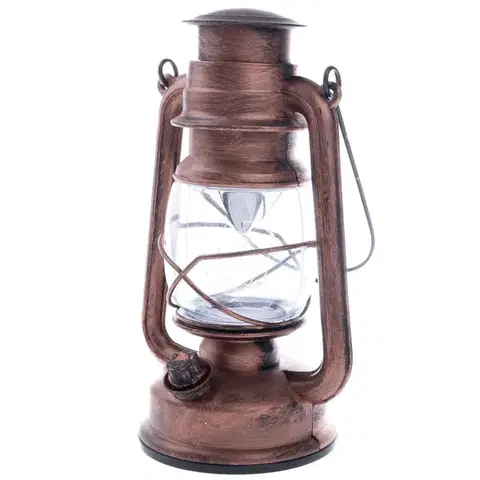 Vianočné dekorácie Lampáš s LED svetlom Antik, 14 x 24,5 x 10,5 cm, 10 LED, teplá biela, plast