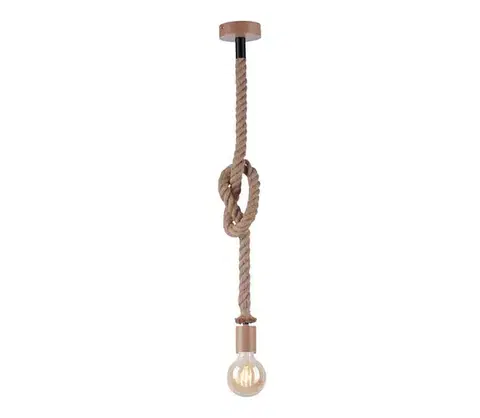 Svietidlá Leuchten Direkt 13572-79 - Luster na lanku DIY 1xE27/10W/230V hnedá 13572-79
