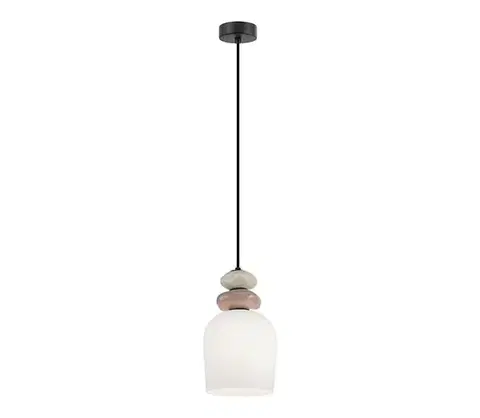 Svietidlá Viokef Lighting Závesný luster VALISIA na lanku 3xE27/40W/230V béžová/olivová 4346700