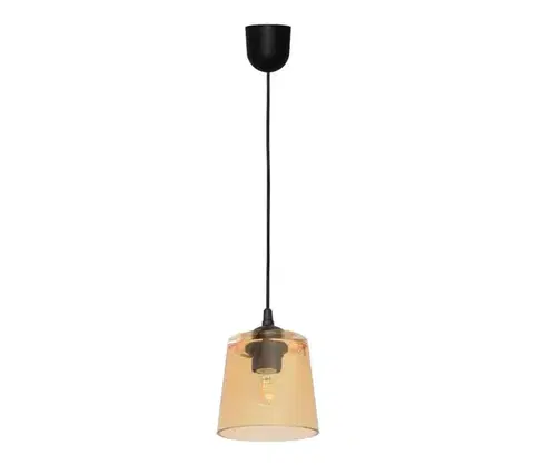 Svietidlá  Luster na lanku LUCEA 1xE27/15W/230V W-KM 8010/1 BK+GO