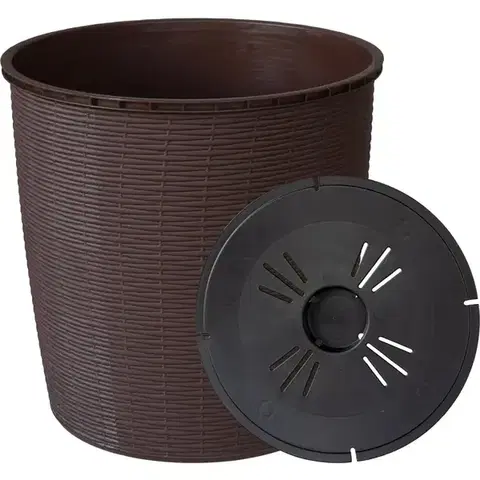 Záhrada Kvetináč RATTAN 39L hnedý