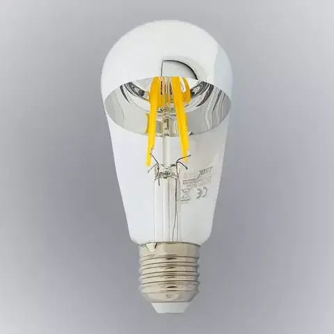 Žiarovky E27 Žiarovka FL LED ST64 8W E27 4200K Half Silver