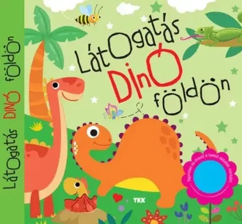 Leporelá, krabičky, puzzle knihy Látogatás dínóföldön - Tapintsd és érezd a belső oldalak mintáit!
